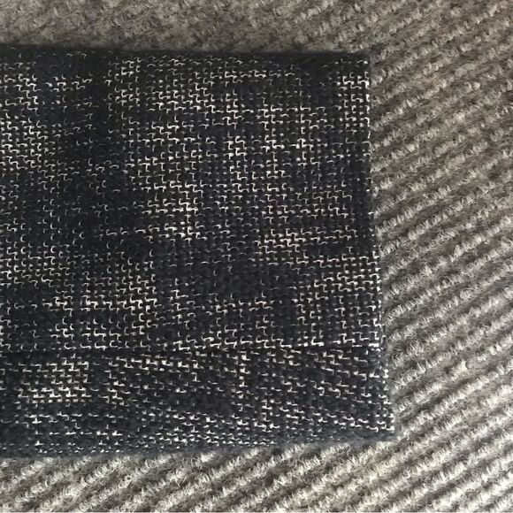 Coldwater Creek Blazer Women Size 10 Navy Tweed Cotton-Linen Blend Open Front - Picture 9 of 12